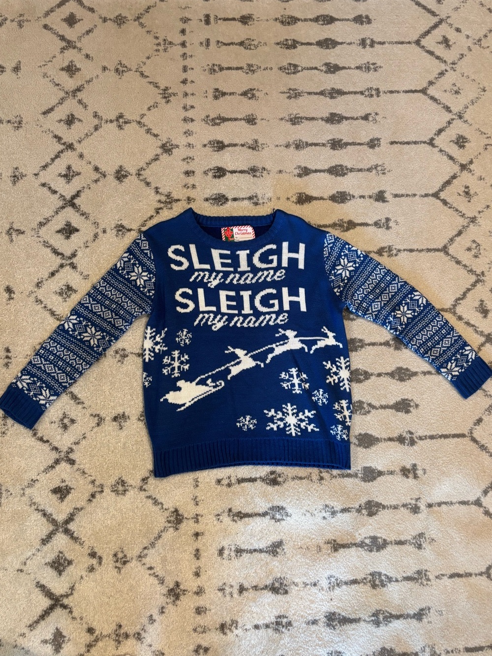 Ugly Christmas Sweater Blue
